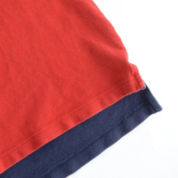 Vintage 90'S Tommy Hilfiger  Embroidered Navy & Red 100% Cotton Polo Golf Shirt - Picture 4 of 8